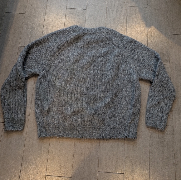 Ba&sh gray wool alpaca sweater jewel buttons size XS - Picture 7 of 13